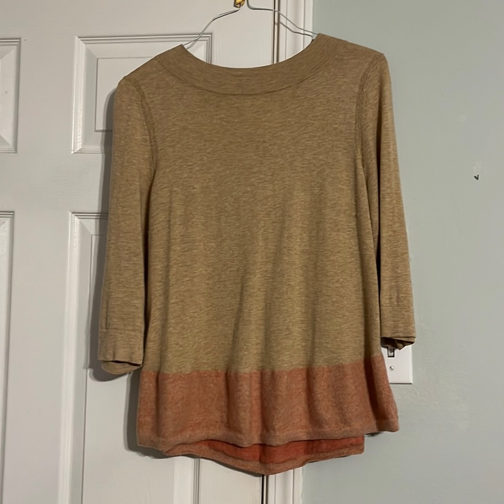 Tan and pink sweater